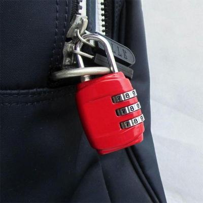 Luggage Travel Lock 3 Dial Travel Padlock Simple Door Lock P