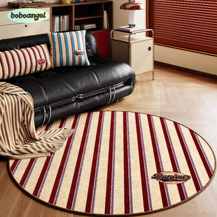 珀斯海岸梳妆台圆形地毯卧室高级感化妆桌下地垫衣帽间百搭椅子垫