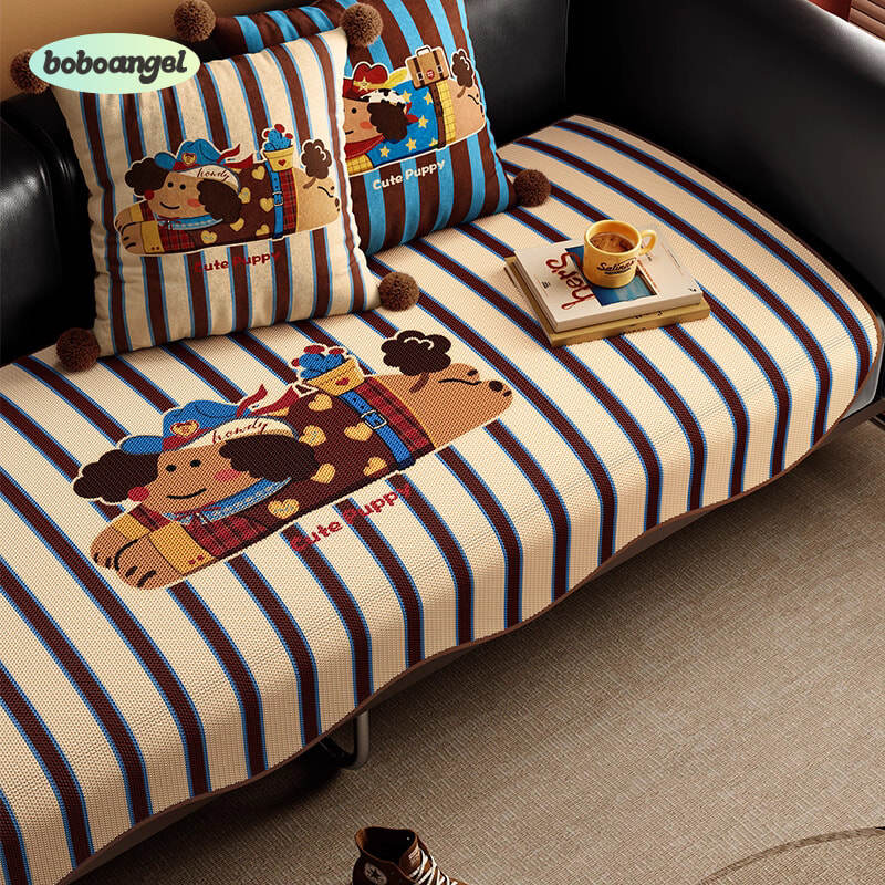 小狗吉米轻奢毛绒沙发垫秋冬季一片式新款贵妃位防滑沙发盖布坐垫,居家布艺,沙发垫,淘宝优惠券,粉丝福利购,淘宝优惠卷