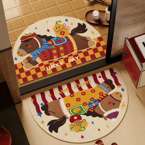 小马蒂奇马年新年浴室地垫