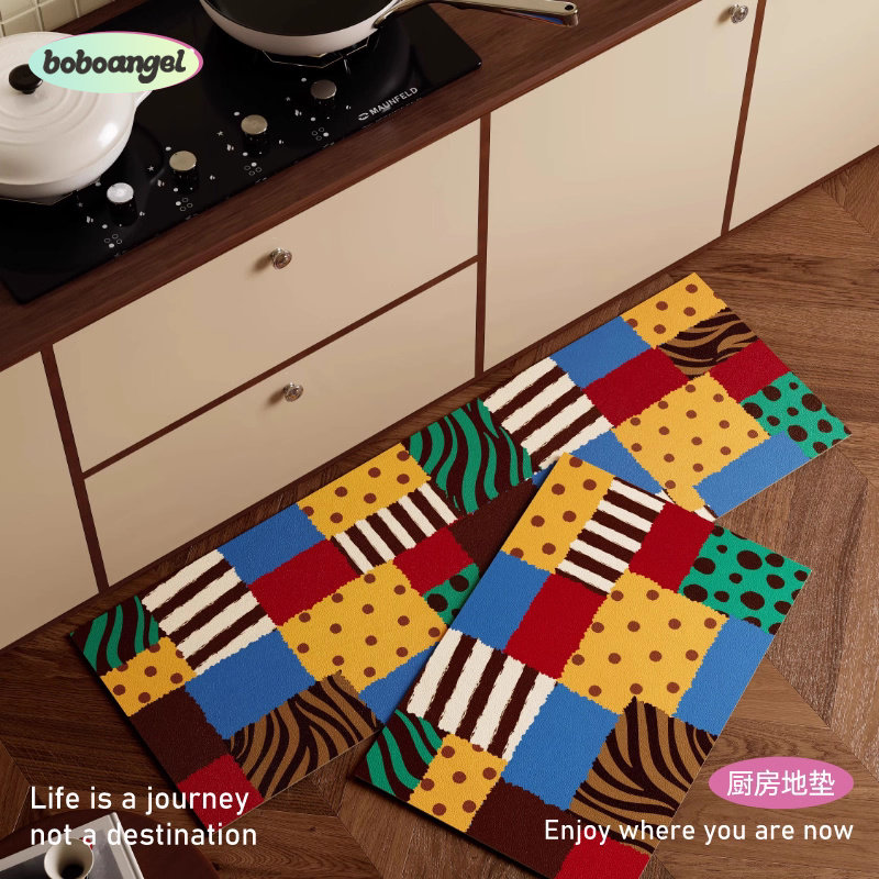 斑马彩绘2026新款厨房地垫防水可擦免洗耐脏脚垫入户门垫进门地毯,居家布艺,厨房地垫,淘宝优惠券,粉丝福利购,淘宝优惠卷