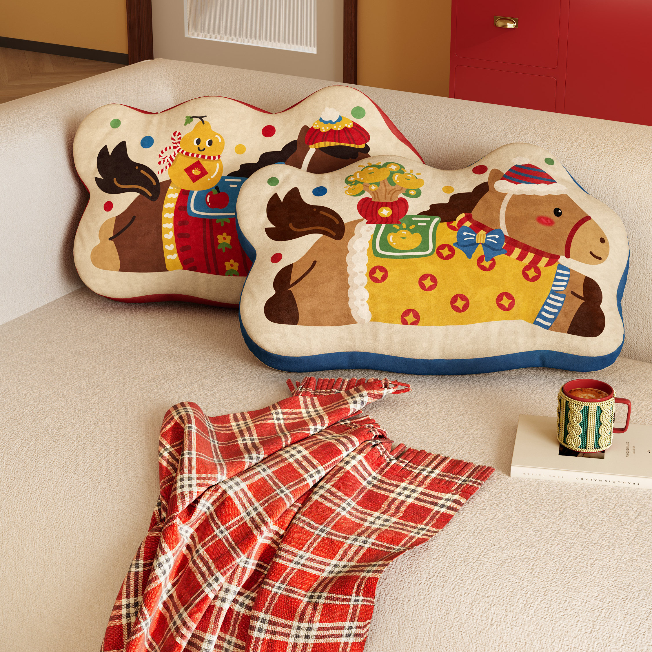 小马蒂奇卡通可爱异形抱枕客厅沙发儿童房公仔玩偶女生靠背腰枕垫