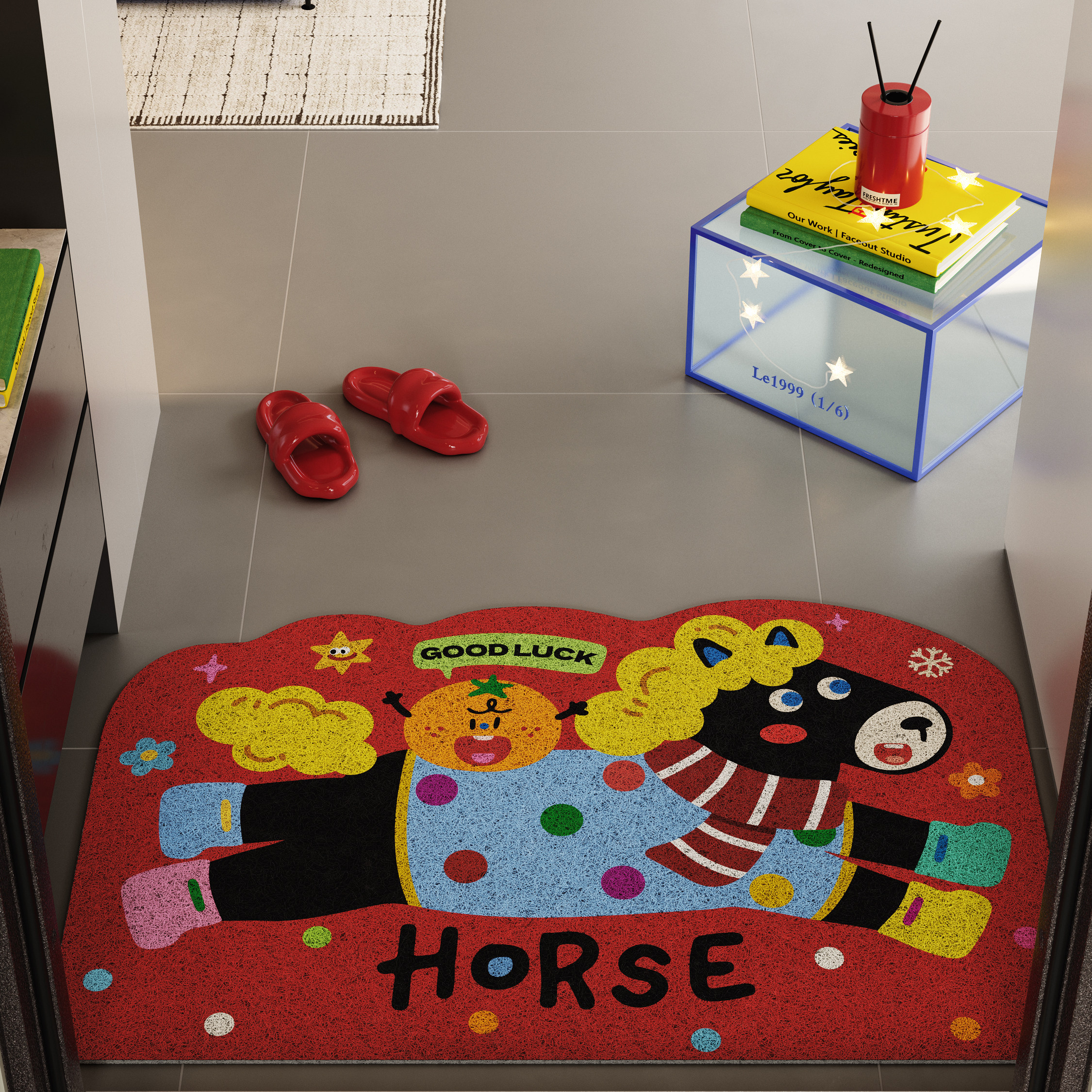 小马卷卷丝圈入户地垫2026新款大门口进门玄关内外防滑耐磨脚垫子,居家布艺,入户地垫,淘宝优惠券,粉丝福利购,淘宝优惠卷