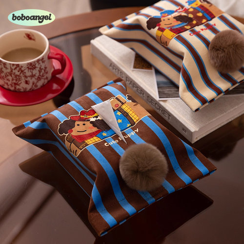 蛇年新年纸巾盒可爱少女纸抽盒