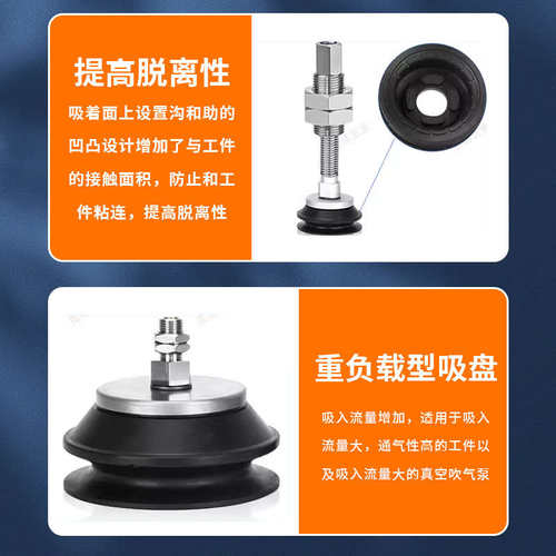 SMC机械手重载真空吸盘ZP3E-T40/50/63/80/100/125BMNJB10/30/50