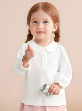 甜美娃娃领长袖T恤