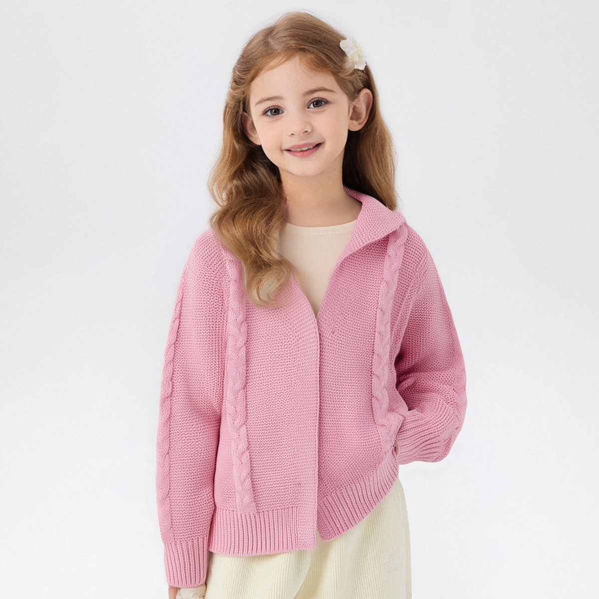 连帽针织开衫毛衣外套