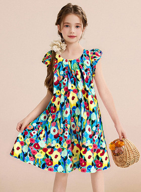 多彩繁花连衣裙