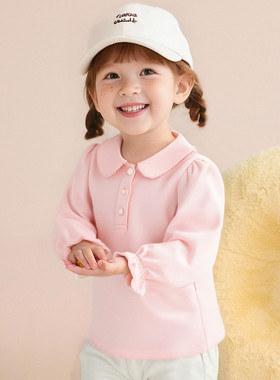 甜美娃娃领长袖T恤