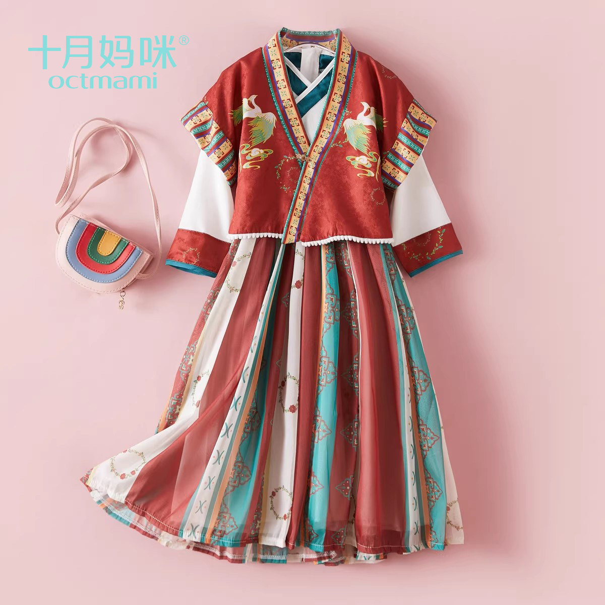 十月妈咪马面裙女童春秋季儿童2024古风套装夏款小女孩中国风汉服图片