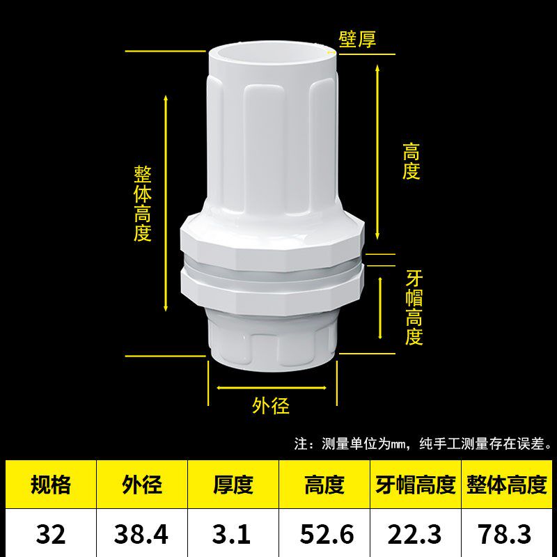 速发鱼缸上下水接头配件件5下水水管管水出水口4分6分1寸20 2箱 2