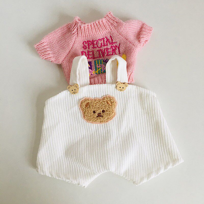速发关节服衣偶中号娃衣手作T恤背带裤毛绒玩熊着替换装