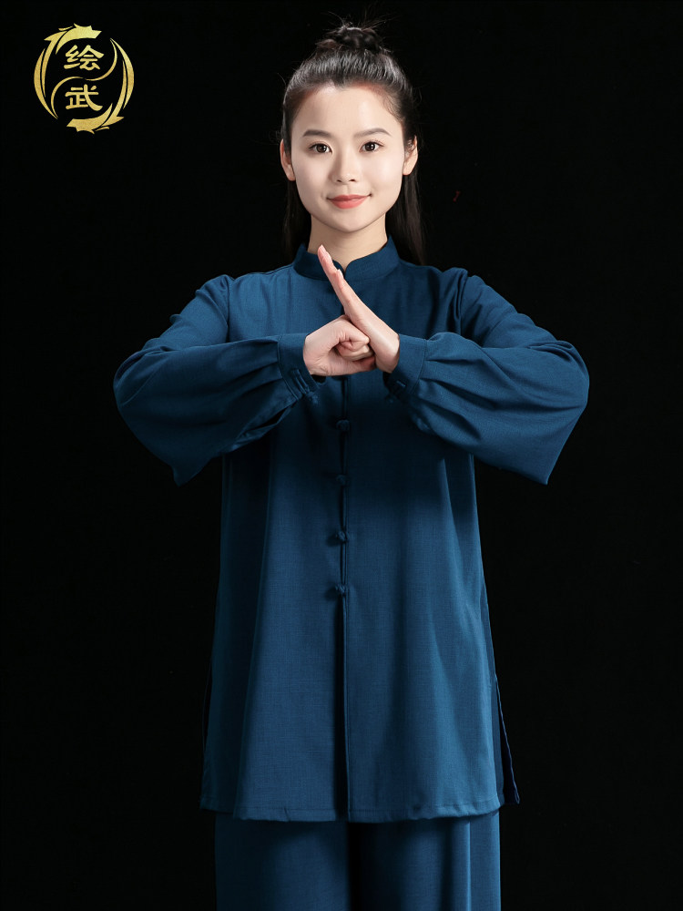 速发太极新服款八段锦健身气功练功服云锦棉高端棉麻类太极拳