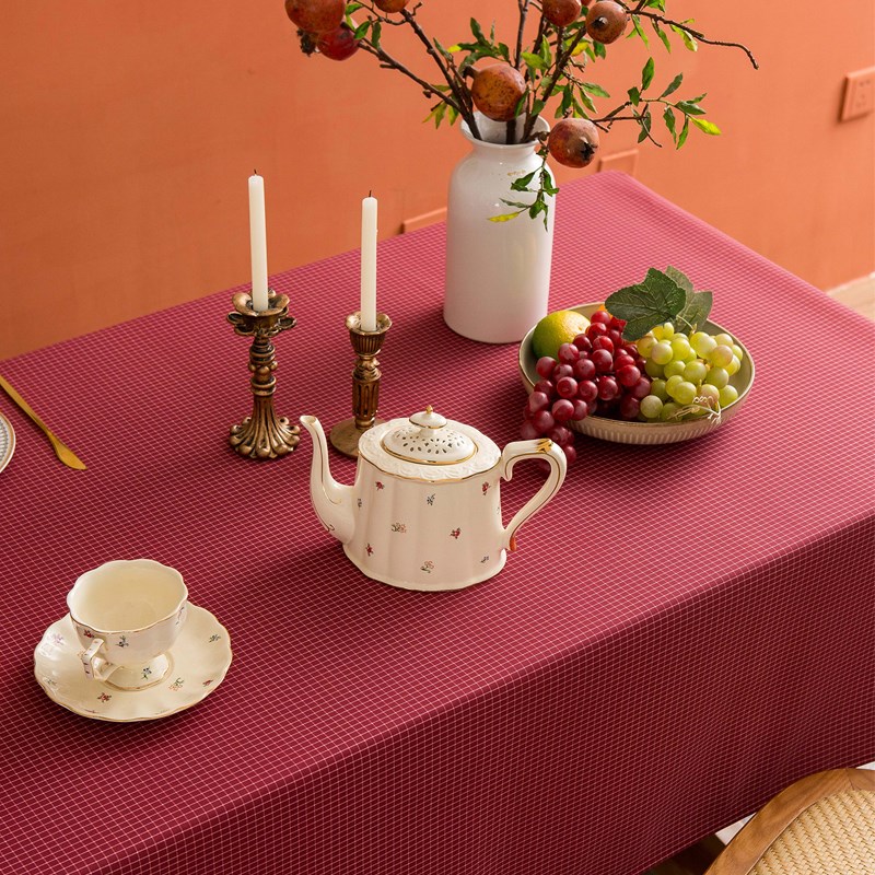 桌布免洗防油防水防烫餐桌台布茶几轻奢高级感长方形餐.布圣诞桌