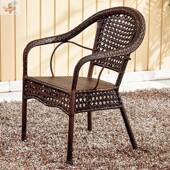 靠背椅老人藤椅单人滕编扶手椅子家用餐椅休闲座椅阳台户外藤椅子