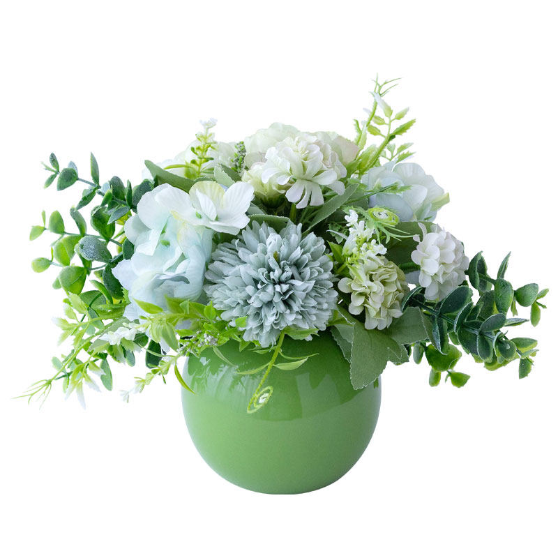 迷你可爱绿野仙踪仿真绢花束艺客厅E装饰摆件糖果色圆球陶瓷花瓶,家居饰品,仿真花/假花,淘宝优惠券,粉丝福利购,淘宝优惠卷