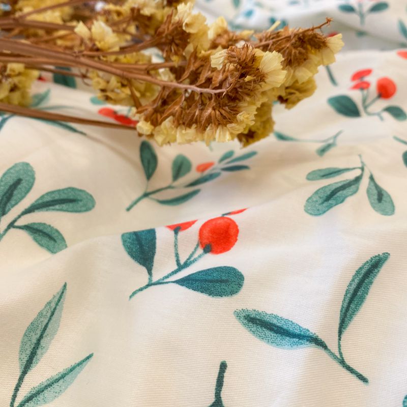 小樱桃 纯棉四件套 法式t田园风水果床上用品斜纹全棉被套床笠式