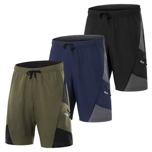 夏季骑行短裤男户外休闲越野山地速降H裤假两件速干自行车裤硅胶