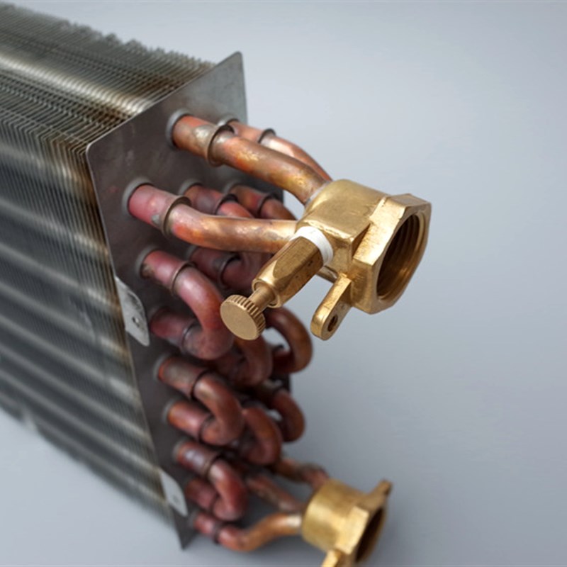 风机盘管a散热器水空调表冷器中央空调铜管换热芯铝箔翅片冷凝器