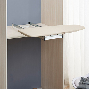 衣帽间衣橱柜内烫衣板缓冲旋转电熨斗衣物架推拉折W叠隐藏家用阻