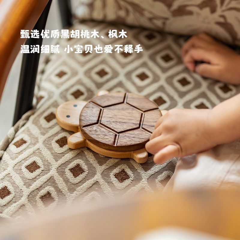 乌龟杯垫/创木工坊木隔热z防烫套装摆件乌龟杯托茶杯碗垫子