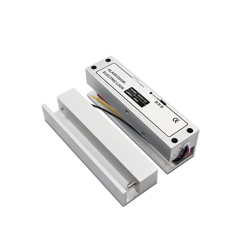上下无框玻璃门电插锁上下无框锁铝合金玻璃N门夹锁五芯低温电插