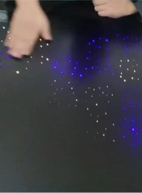 黑色触摸感应星空河流桌0.3AX0.6米(支持其他尺寸定做)