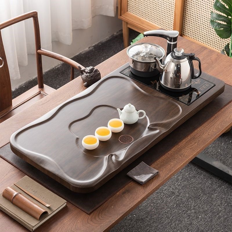 茶盘家用全自动烧水壶套装简约y长方形木托盘大茶台一体式功夫茶,餐饮具,茶盘,淘宝优惠券,粉丝福利购,淘宝优惠卷
