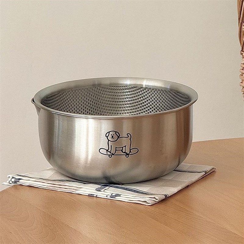 老麦【自制】加厚不锈钢洗菜盆淘米洗水果盆沥水R篮和面打蛋盆汤,餐饮具,盆,淘宝优惠券,粉丝福利购,淘宝优惠卷