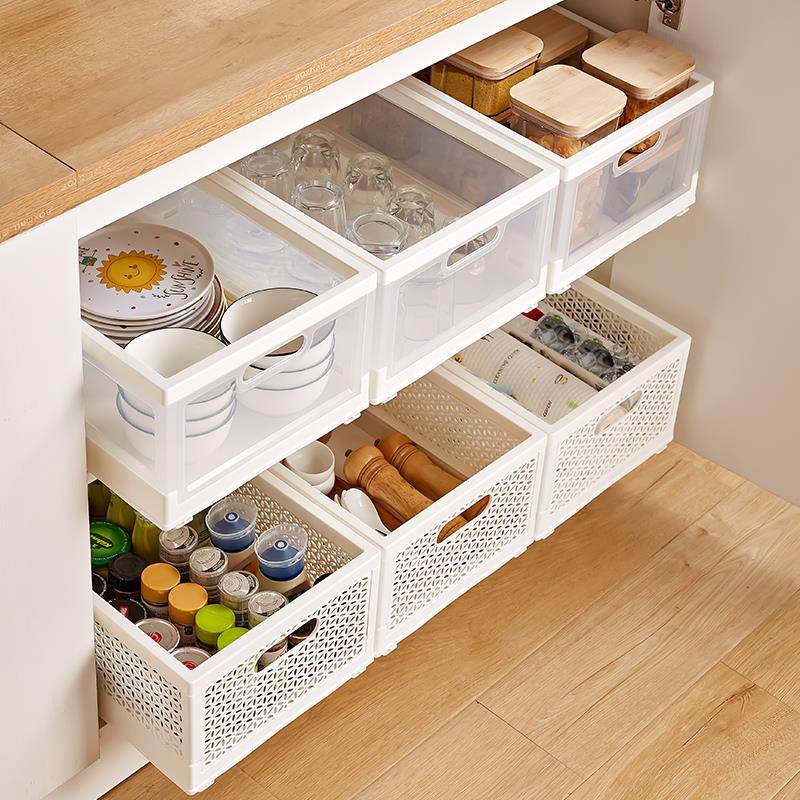 拉篮厨房橱柜抽j屉式碗筷收纳盒滑轨收纳筐下水槽免打孔整理置物,厨房/烹饪用具,碗架,淘宝优惠券,粉丝福利购,淘宝优惠卷