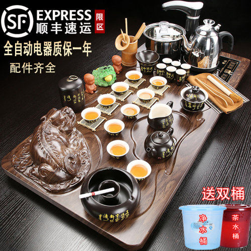 整套茶具套装家用客厅全自动烧水壶一体I功夫泡茶台茶道杯茶海茶