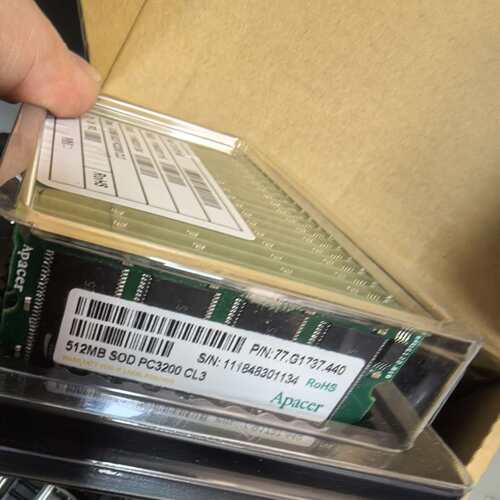 维修Apacer512MB SOD DDR PC3200 C议价