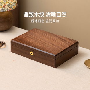 金器收纳盒梵瀚 实木首饰收纳盒带锁新年礼物金器专用黄金珠宝手