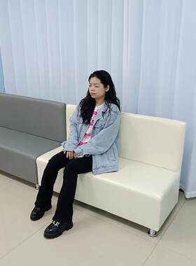 包邮靠背换鞋凳理发店试衣培训长沙发凳卡座椅商场公Z共场所长条