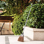 日式 扫院子角落缝隙草坪扫帚庭院长柄笤帚 小号户外扫把硬毛