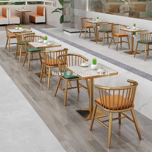 奶茶店卡a座沙发桌椅组合西餐咖啡厅甜品烘焙汉堡餐饮连锁商用靠