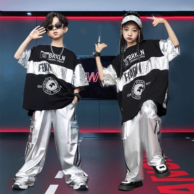 速发街舞少儿潮服嘻哈潮牌男孩架子鼓演出服hiphop炸街服装孩舞蹈