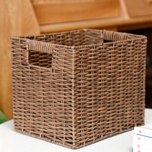 速发仿藤编脏衣篮防水塑料编纳整理箱加织篮收高箱置物篮家用窄收