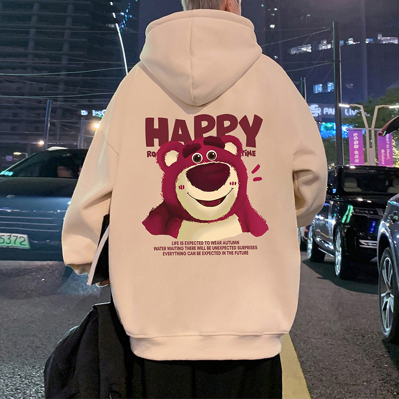 速发连帽卫衣装秋冬款202美式情侣男帽衫宽松外套