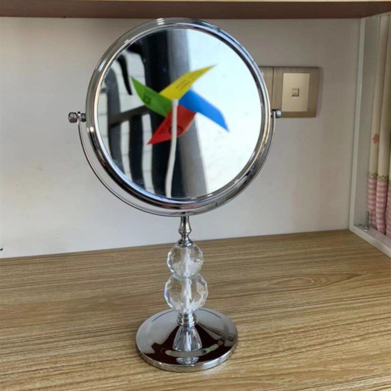 速发高清欧式双式新款轻奢法面旋台梳妆转镜子化妆镜台式涛森