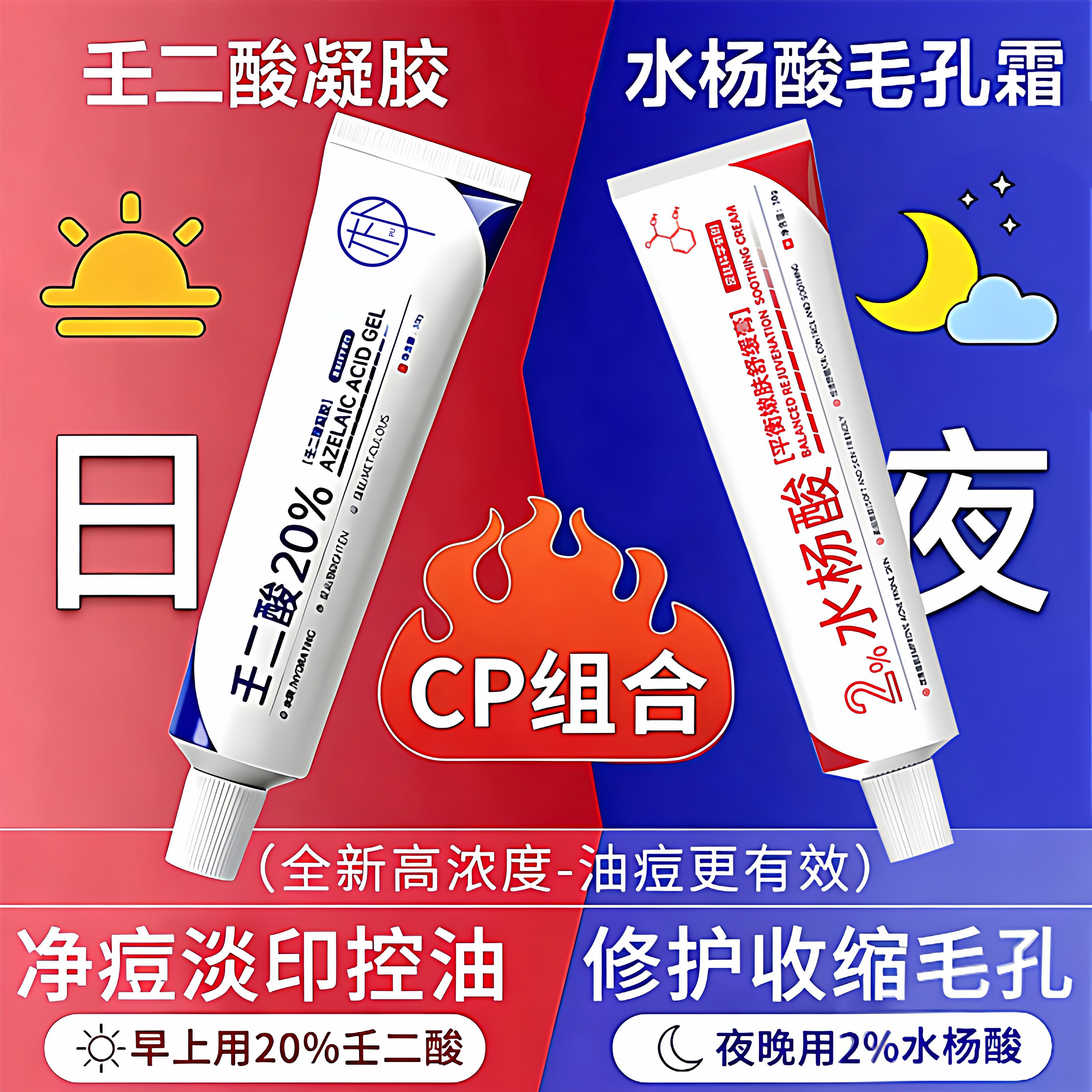 医用20%壬二酸+2%水杨酸祛痘淡印图片