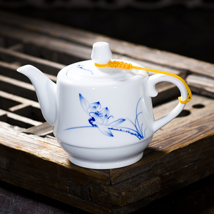 手绘大茶壶陶瓷单壶大号茶具家用大容量泡茶壶青花瓷釉下彩景德镇