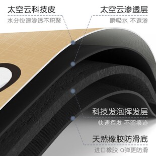 大江地垫卫生间软硅藻泥吸水垫家用脚垫洗澡间厕所防滑垫浴室地毯