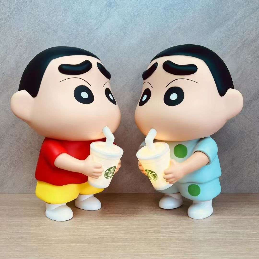 香蕉蜡笔小新手办系列玩偶周边潮玩摆件榴莲家居公仔车载摆件礼物