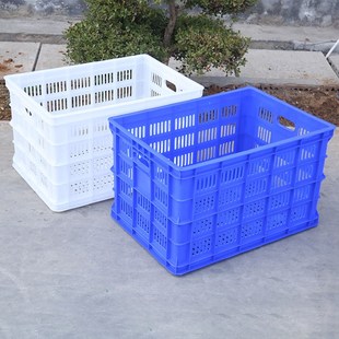 塑业周转筐镂空透气t蔬果箱篮子梨筐加重筐塑料长方形周转筐
