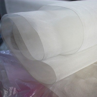 现货50cm*108cm atural  pure silk orgaza fabr sheer tra