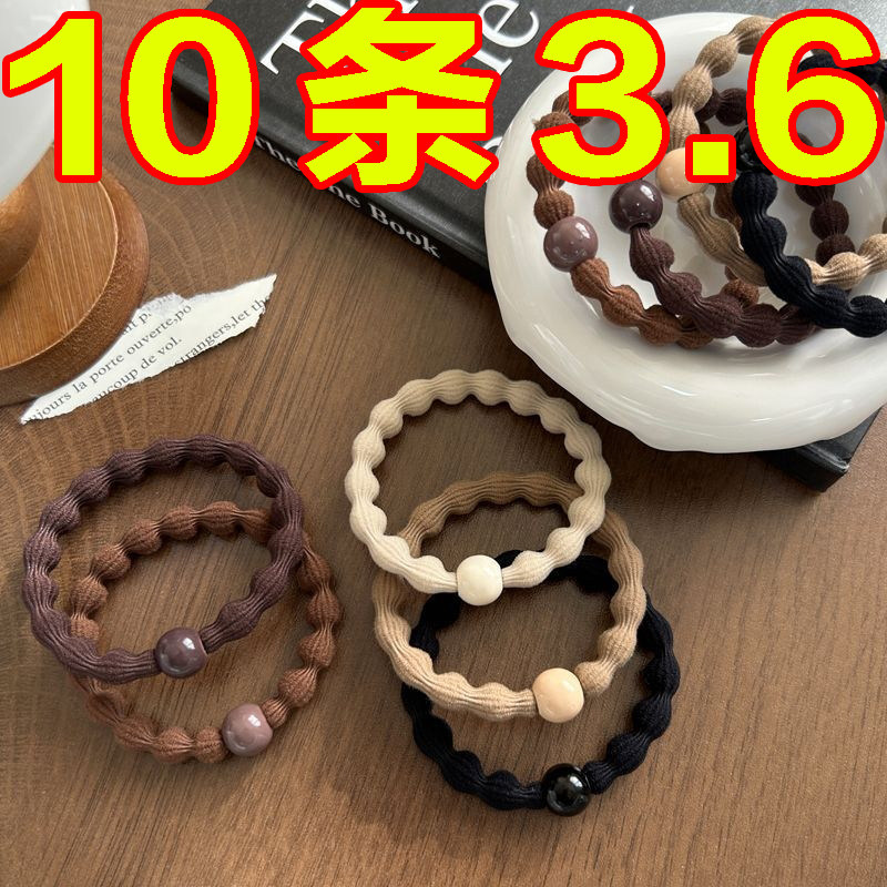 发圈头绳扎头发橡皮筋豆豆黑色