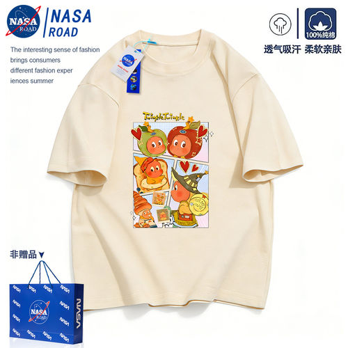 NASA星星人女童短袖t恤纯棉上衣