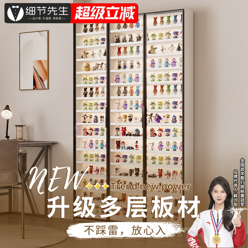 细节先生手办柜泡泡玛特盲盒柜图片