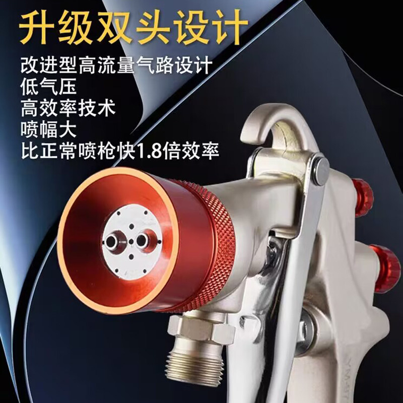 速发水包水喷枪水包砂双头沙头枪抢多彩漆外墙涂料压力罐喷漆枪配